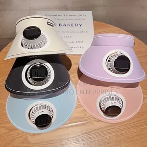 USB Rechargeable Sun Visor With Built-in Electric Fan