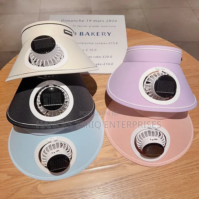 USB Rechargeable Sun Visor With Built-in Electric Fan