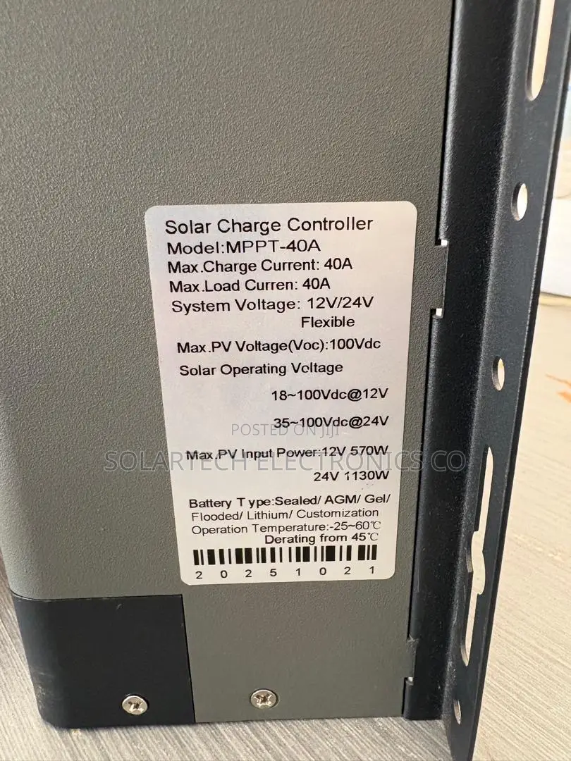 Professional MPPT 40A Solar Controller 570w/1130w Input