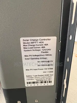 40a MPPT Solar Charge Controller 12v/24v 100v Pv Input