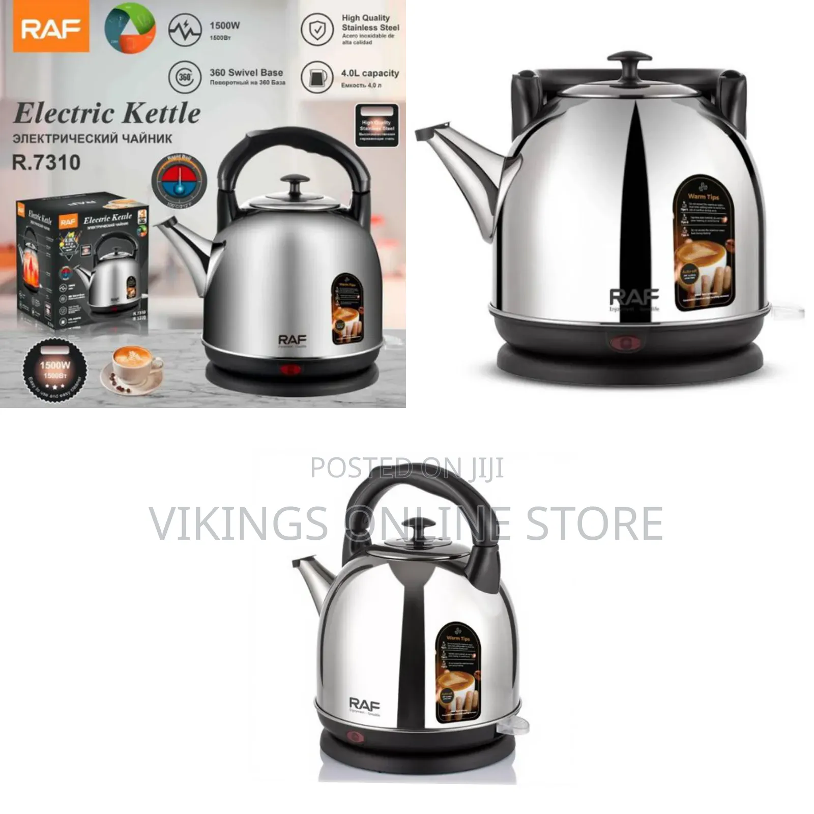 RAF 4 Litre Water Boiler Portable Household Travel R.7310