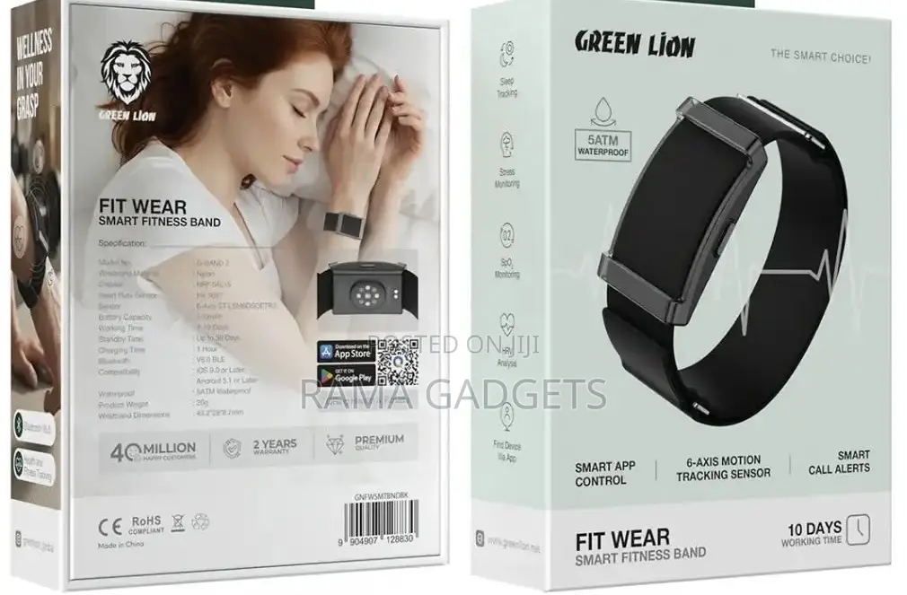 Green Lion Fit Wear Smart Fitness Bands,