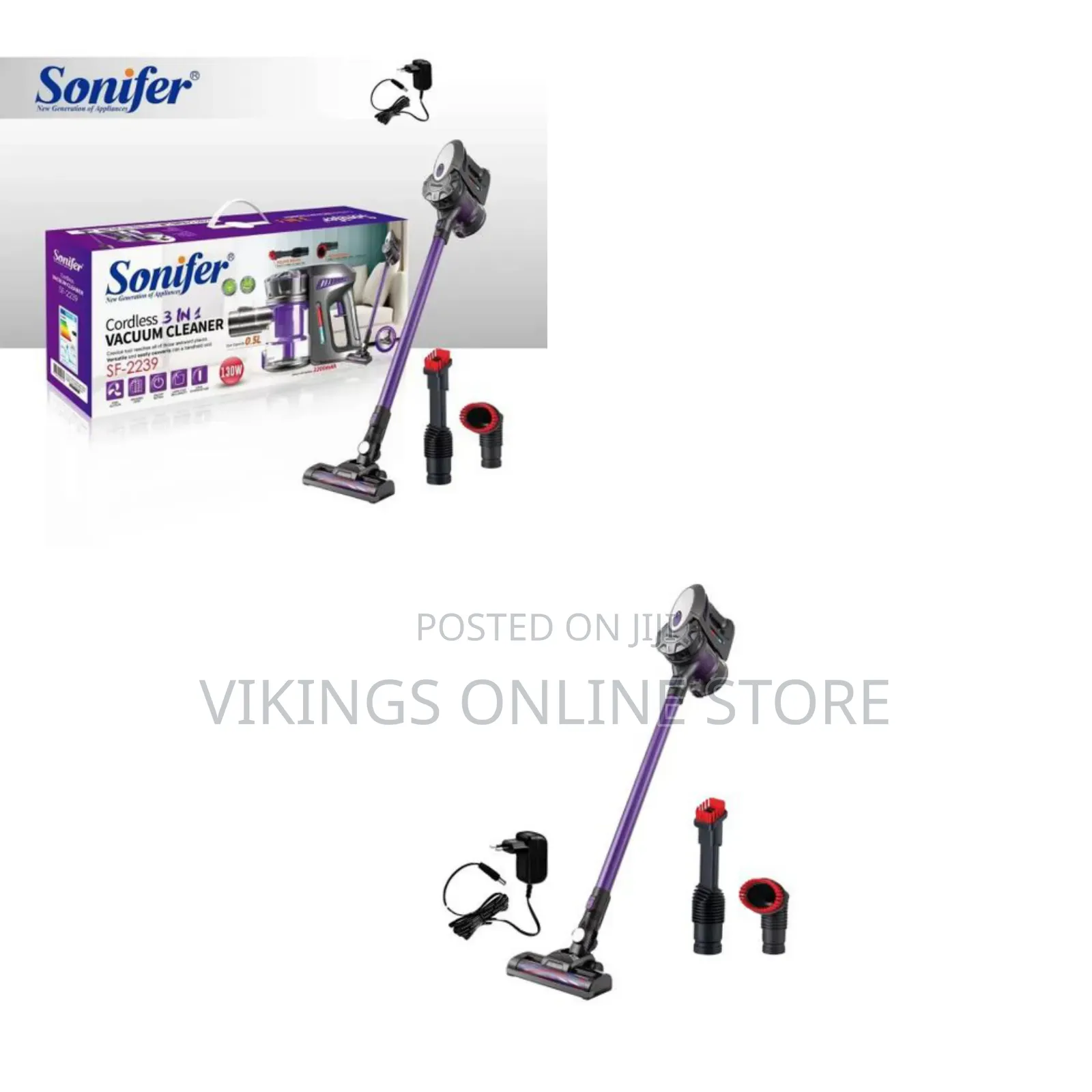 Sonifer SF-2239 Home Use Rechargeable Battery With Brush 3 in 1 Dry