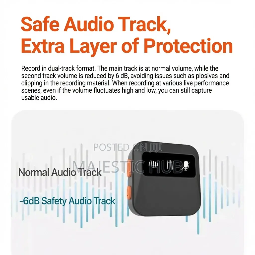 J22 Wireless Lavalier Mic, AI Noise Cancel, Type-C Lightning