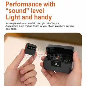 J22 Wireless Lavalier Mic, AI Noise Cancel, Type-C Lightning