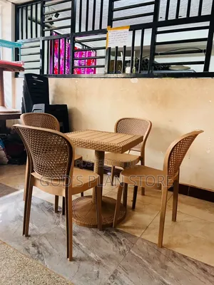 Stylish and Comfortable Outdoor Plastic Chairs and Table Set