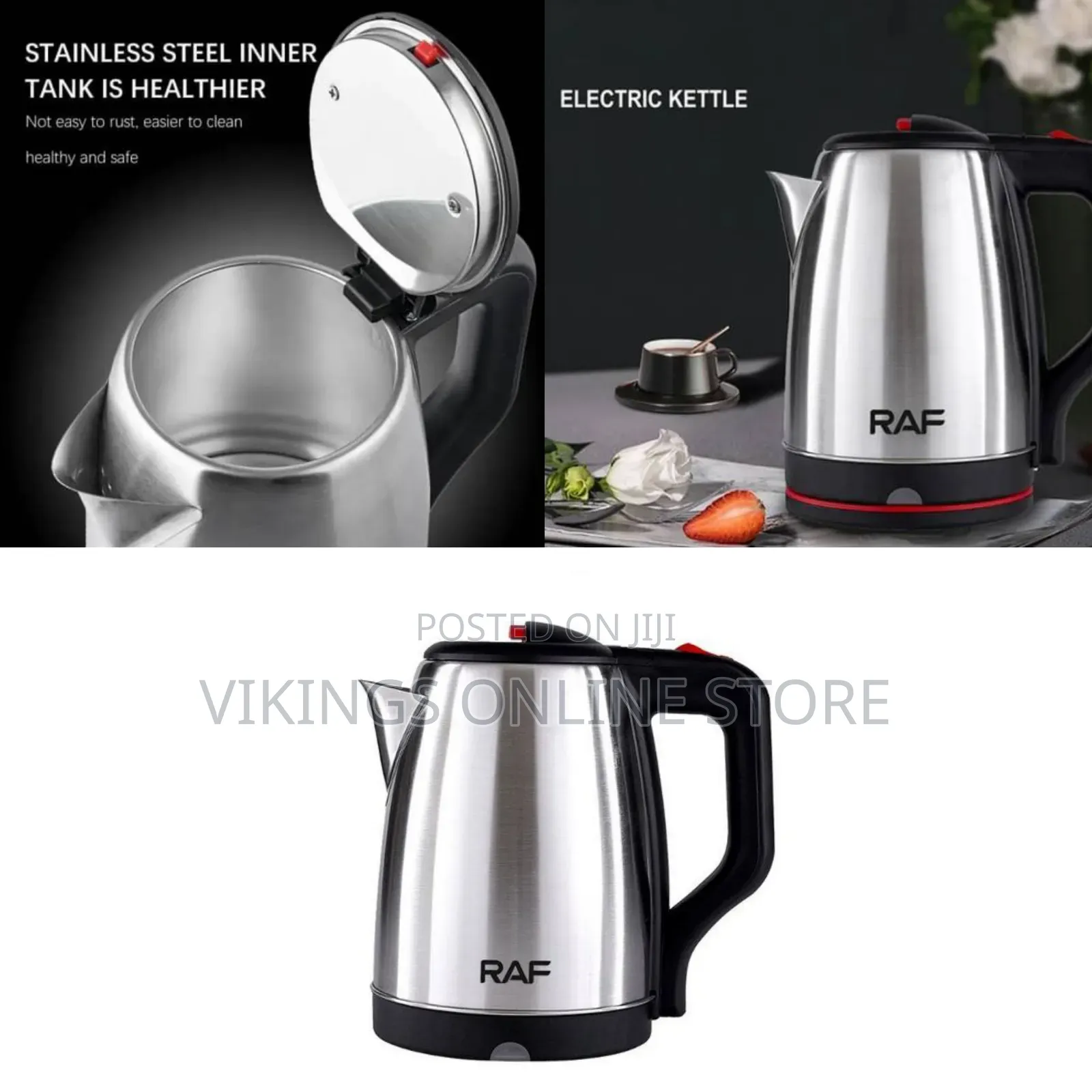 RAF 2 Litre 2000W Professional Stainless Steel Water and Tea Boiler