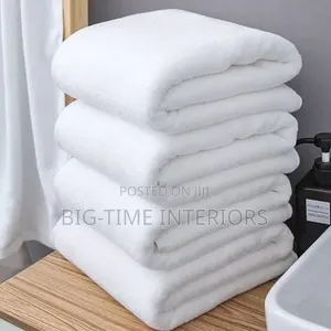 Super White Firm Cotton Bath Towels