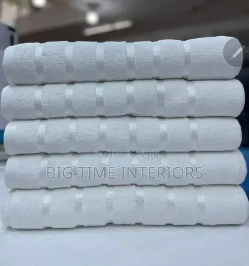 Super White Firm Cotton Bath Towels