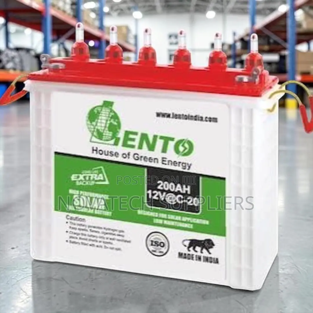 Lento 200Ah Solar Inverter Battery -Flooded Lead-Acid Tall Tubular
