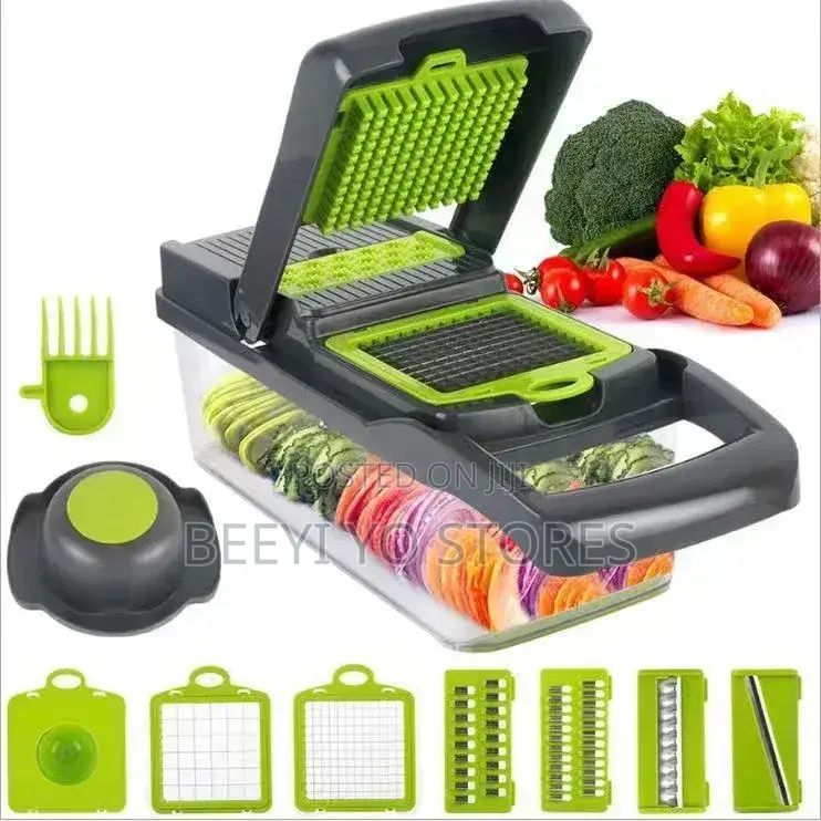 14-in-1 Multifunctional Kitchen Veggie Slicer and Chopper Set.