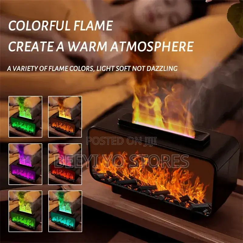 Vintage Fireplace Flame Aroma Diffuser Humidifier