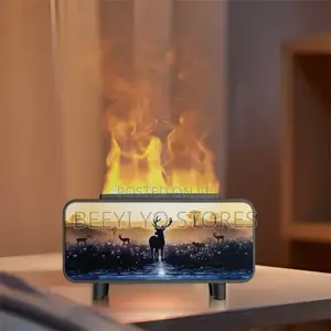 Vintage Fireplace Flame Aroma Diffuser Humidifier