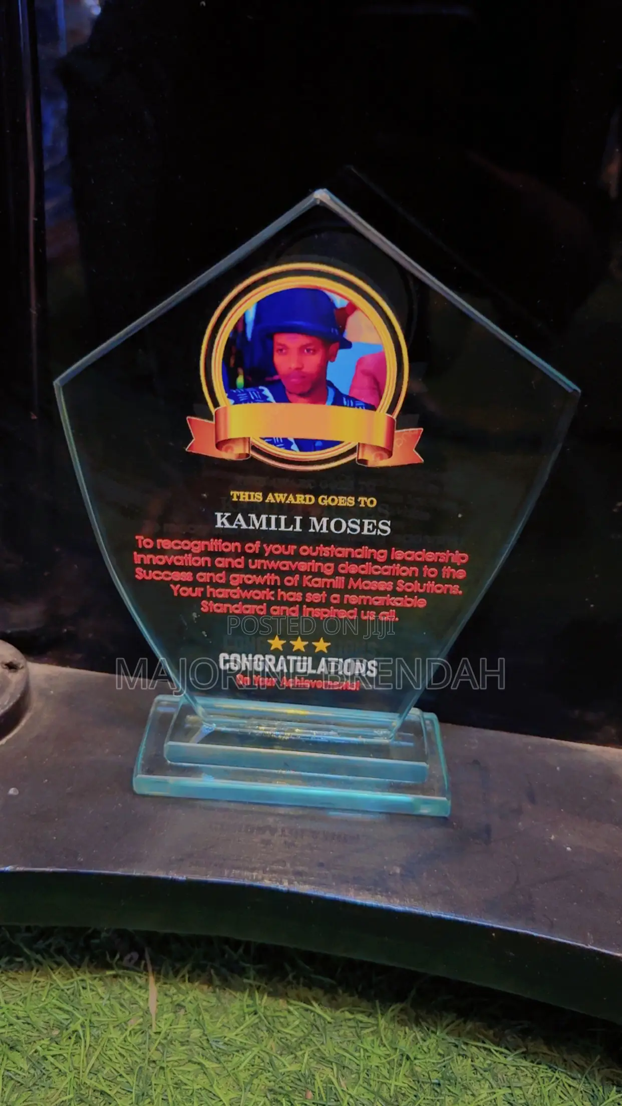 Front Star Shaped Award