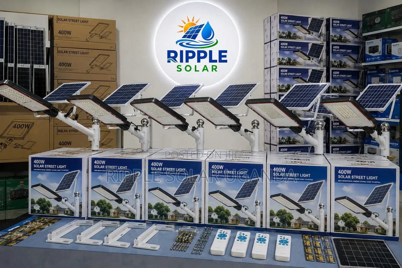 400W Solar Street Light With Panel LED Security Kampala