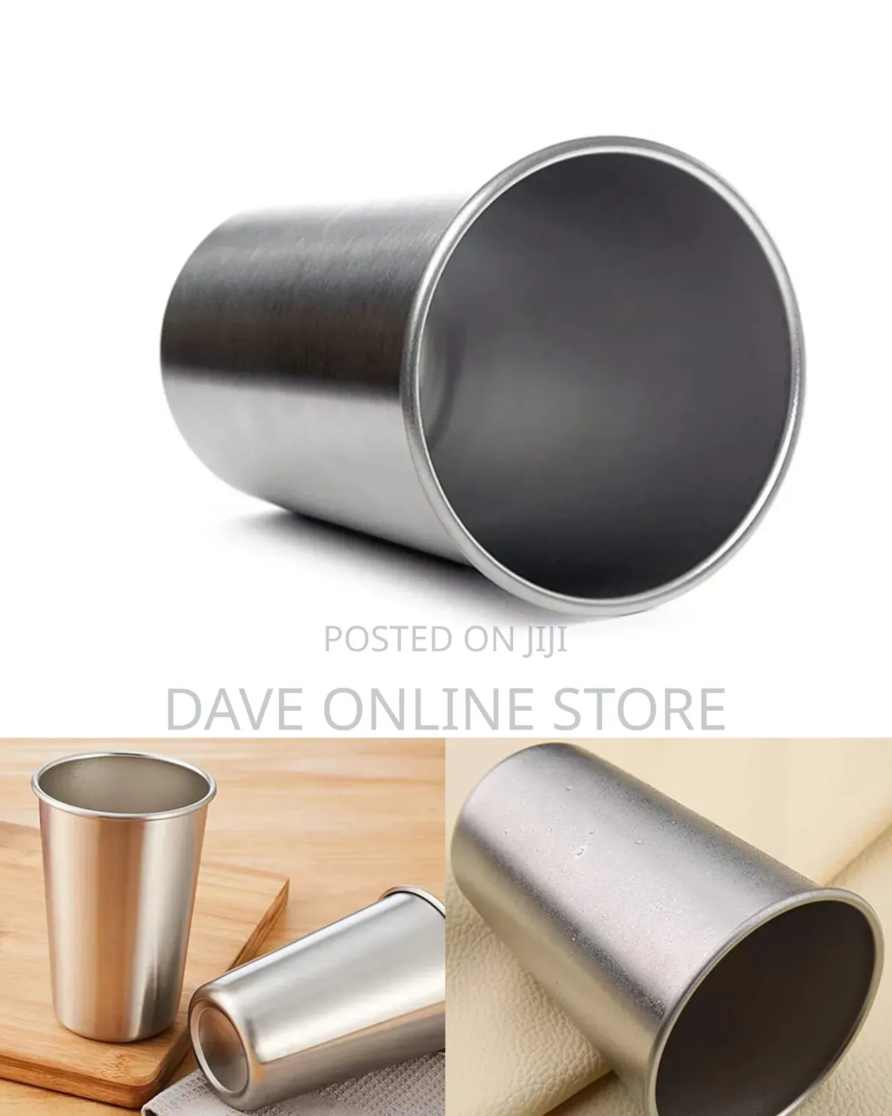 12 Pack 200mlsStainless Steel Pint Cups Water Glass With 6 Cup