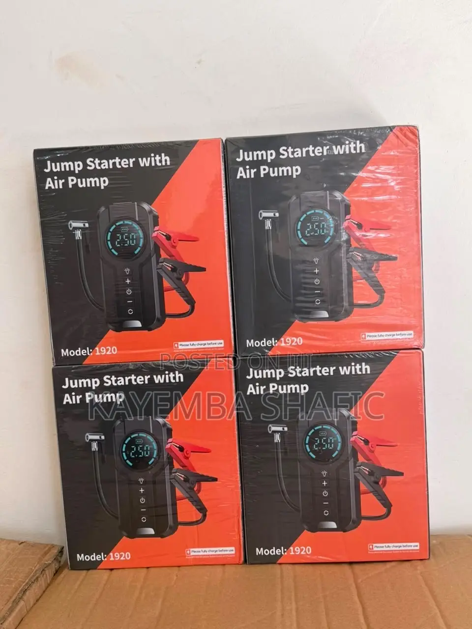 4-in-1 Portable Car Jump Starter and Digital Air Pump Model 1920