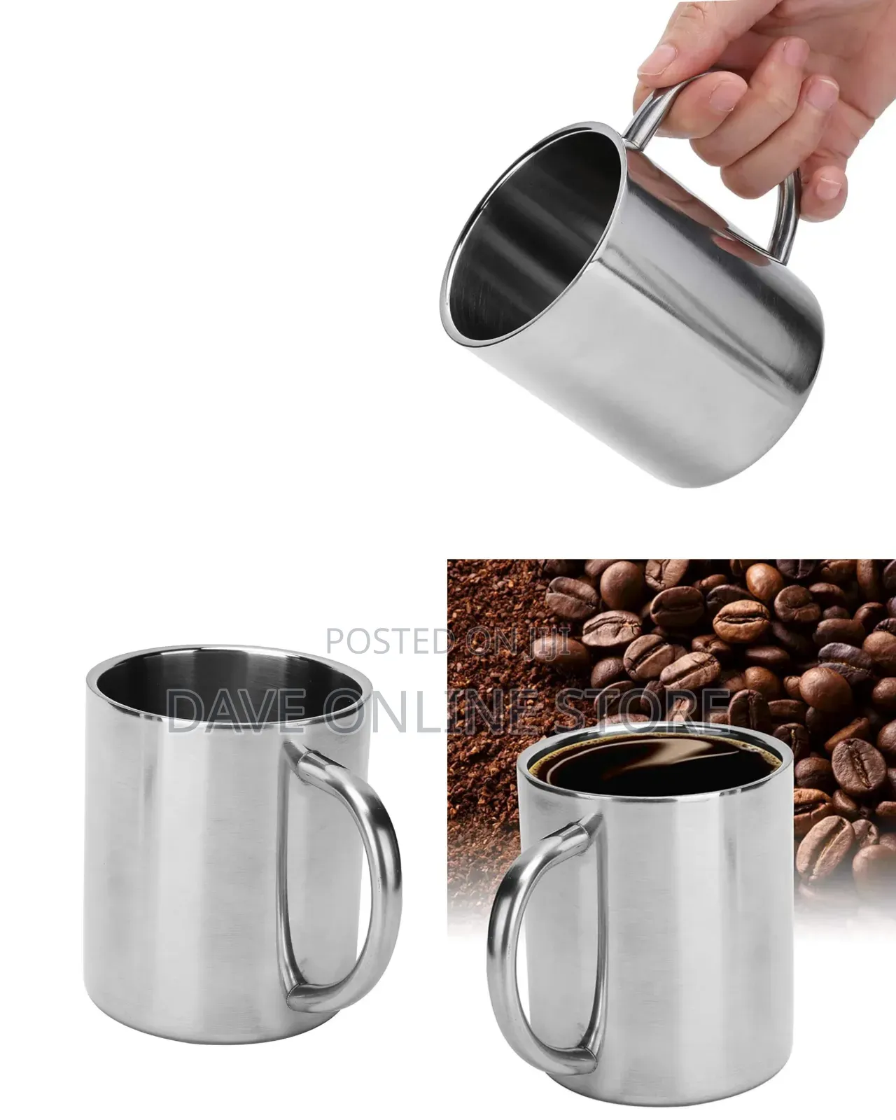 12 Pieces Double-Walled Stainless Steel Travel Coffee Mug