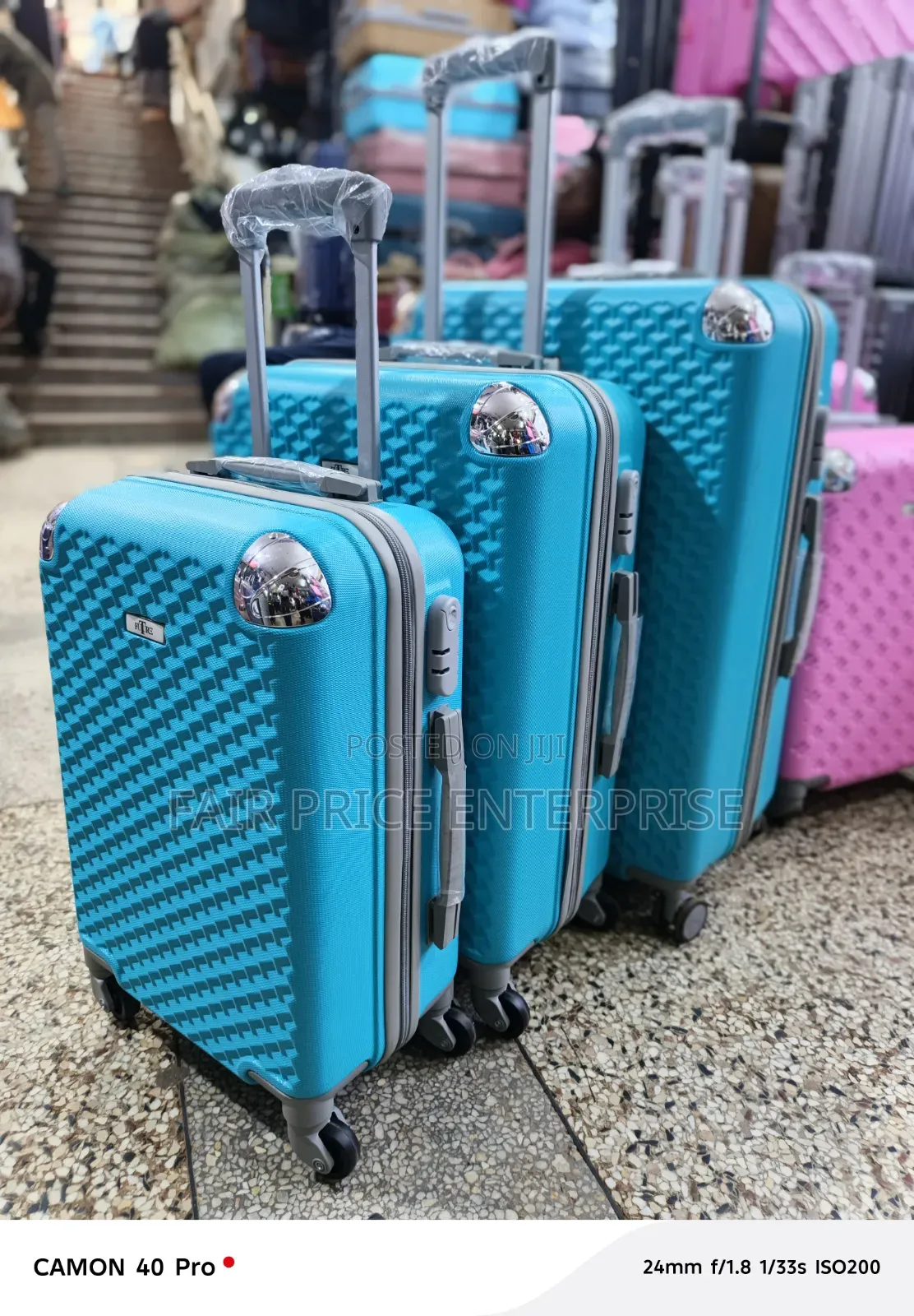 Quality Plastic Suitcases Full Set. 3pcs in 1set