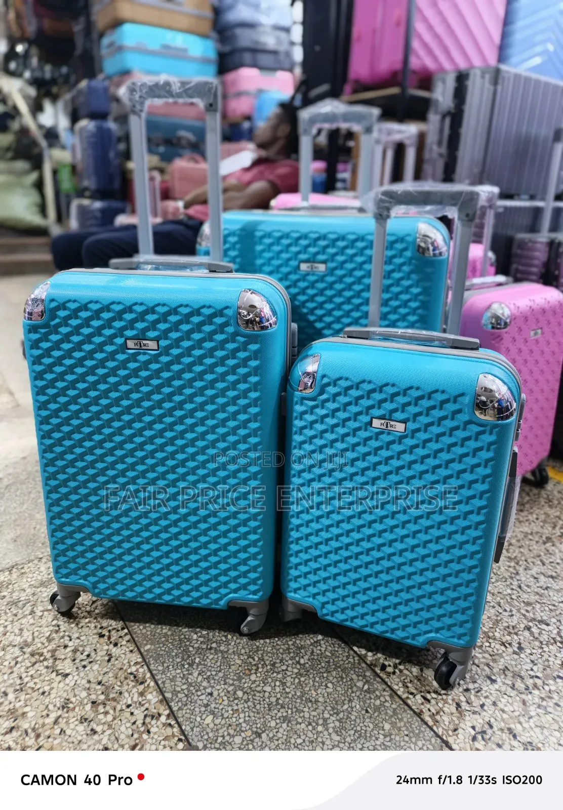 Quality Plastic Suitcases Full Set. 3pcs in 1set