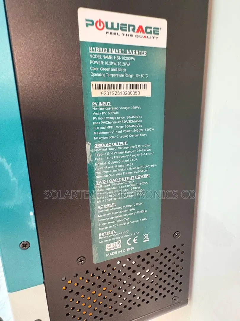 PowerAge 10.2kW 48V Hybrid Smart Solar Inverter 3-Year Warranty