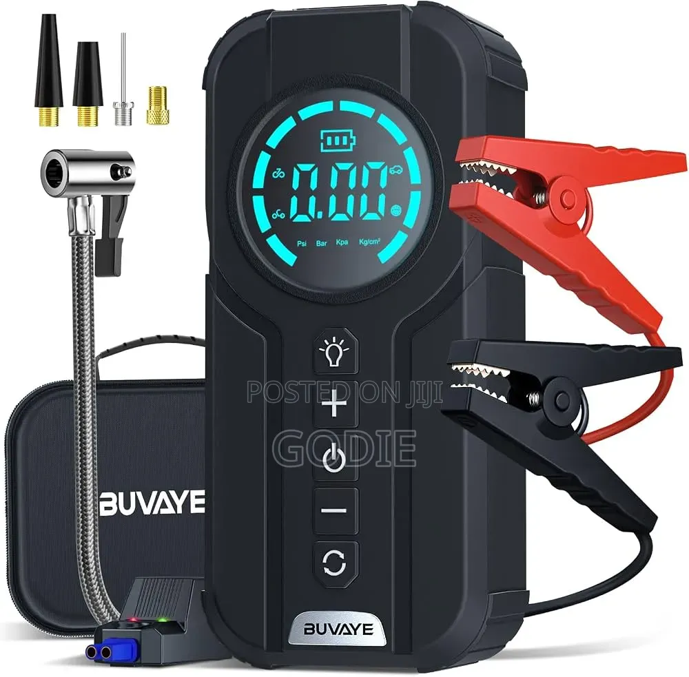 4-in-1 Multi-Functional Emergency Jump Starter With Air Pump.