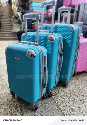 Executive Plastic Suitcases Full Set. 3pcs in 1set