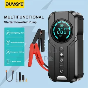 Heavy-Duty Multifunctional Emergency Jump Starter With Air Pump.