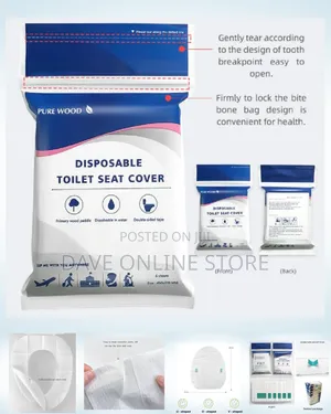 60 PCS Double Disposable Paper Toilet Seat Covers