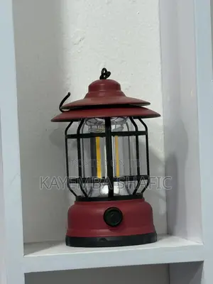 Portable Retro LED Camping Lantern - Rechargeable Outdoor Lamp
