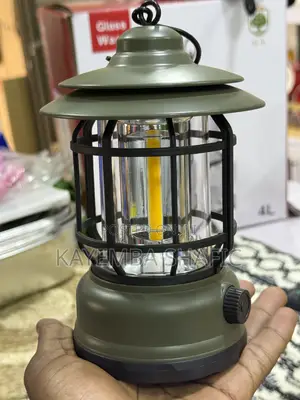 Portable Retro LED Camping Lantern - Rechargeable Outdoor Lamp