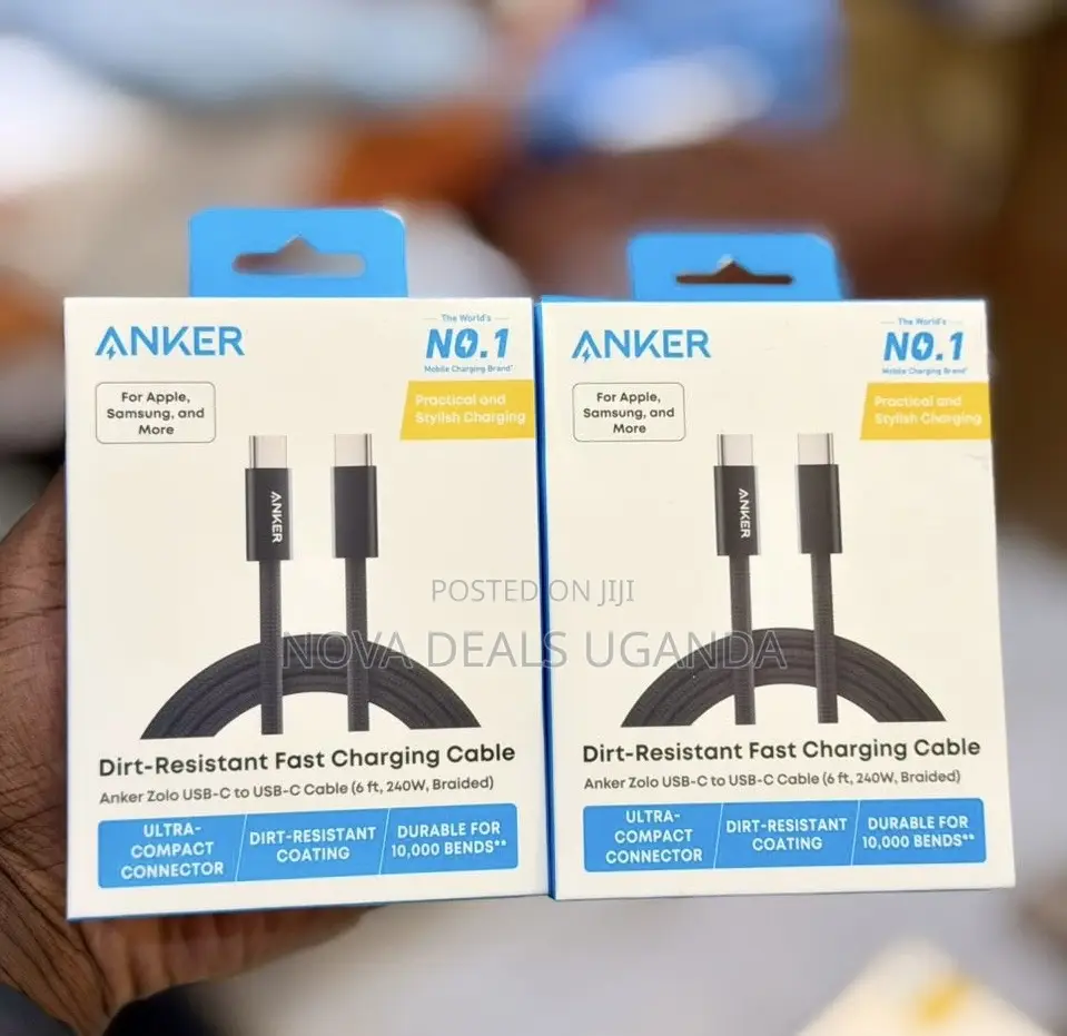 Anker Zolo 240W USB C to USB C Cable 6ft, Braided Type-C Fast Charger