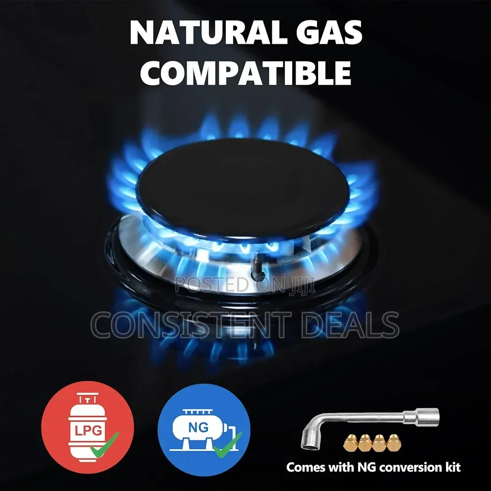 Gas Stovetop 4 Burner, Built-in/Countertop Propane Gas Cooktop