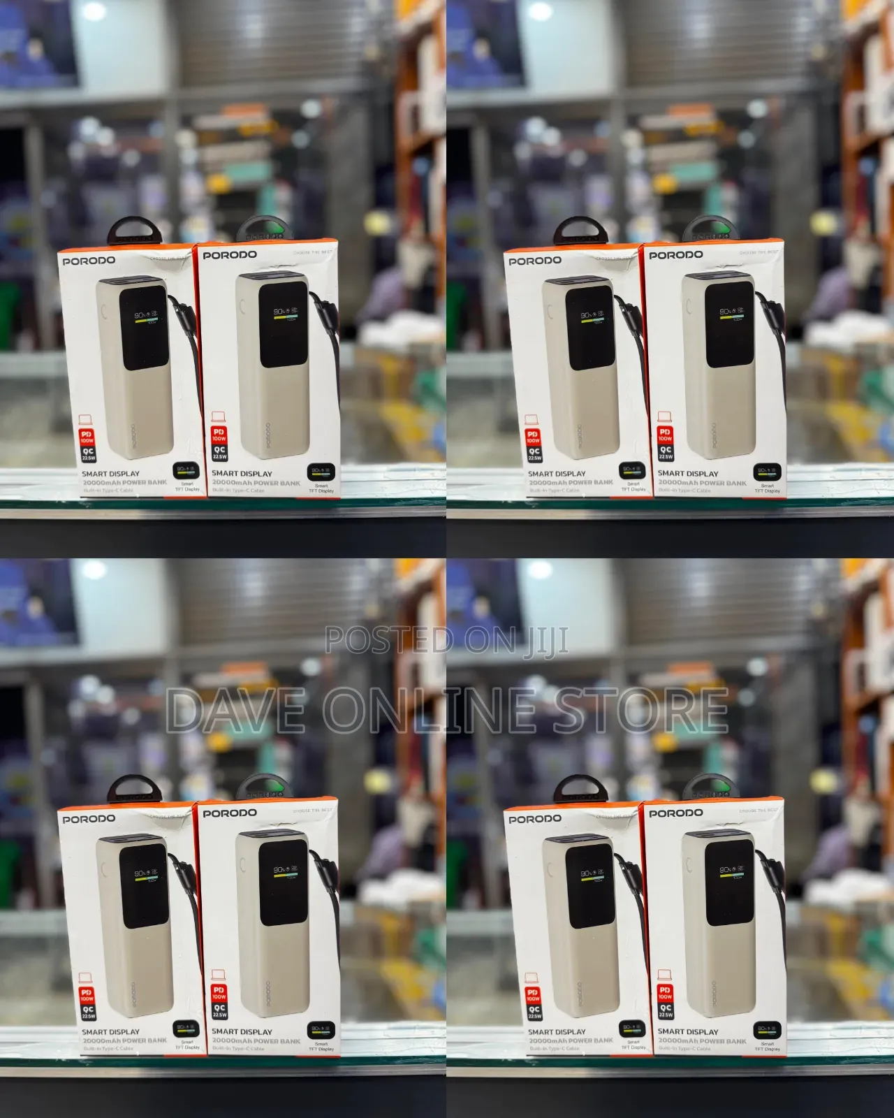 Porodo Smart Display 20000mAh Power Bank