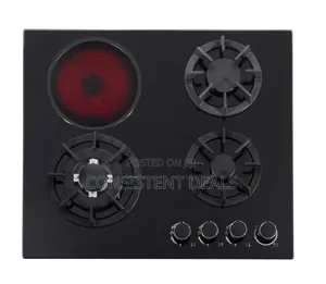 Tempered Glass 3 Burner Gas Cooker + 1 Infrared Cooker