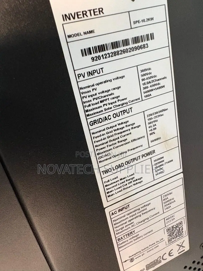 Sumry SPE-10.2KW Hybrid Solar Inverter 48V Dual Output