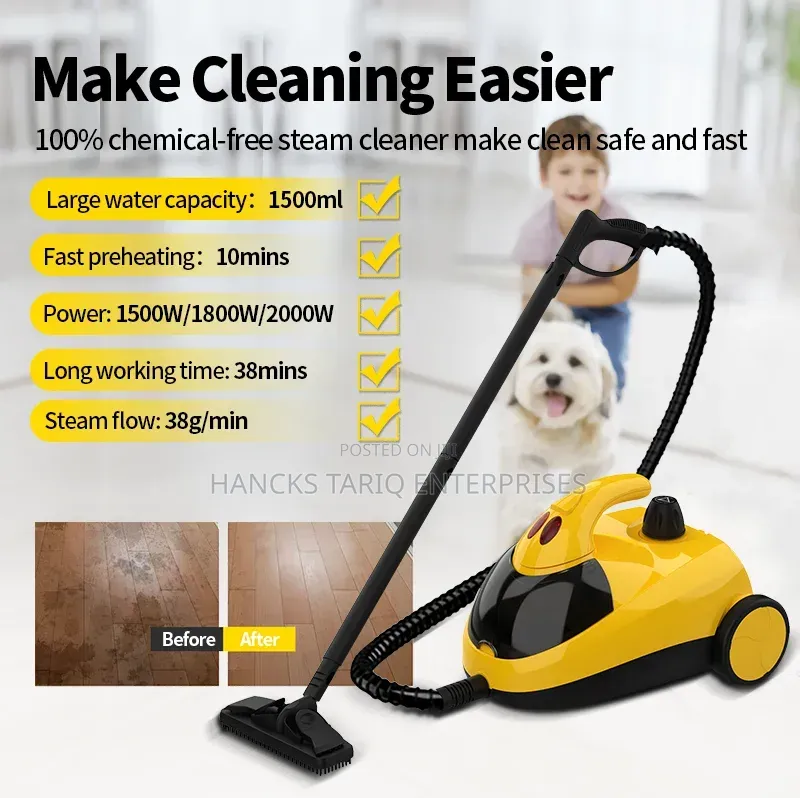 Handheld Multi-Purpose Steam Cleaner Set.