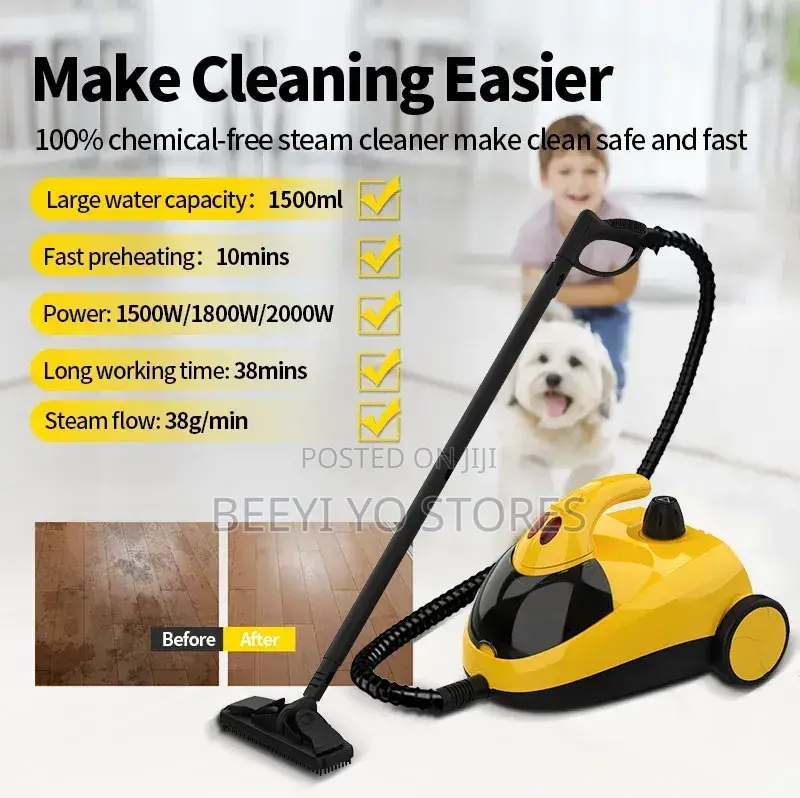 Handheld Multi-Purpose Steam Cleaner Set.