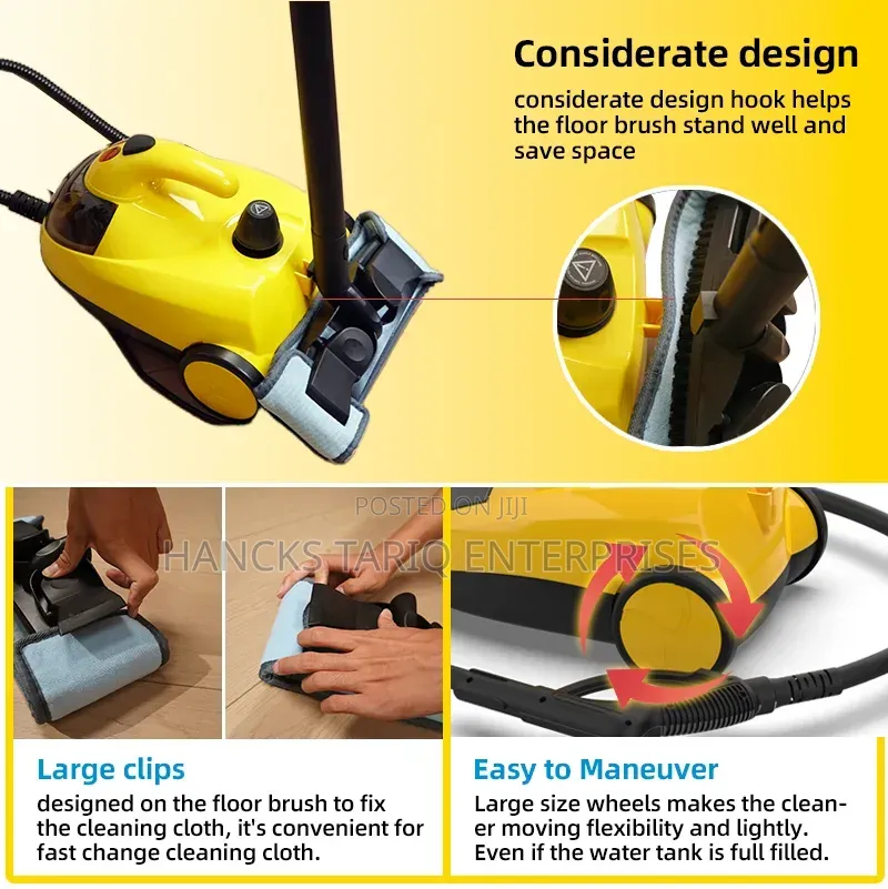 Handheld Multi-Purpose Steam Cleaner Set.