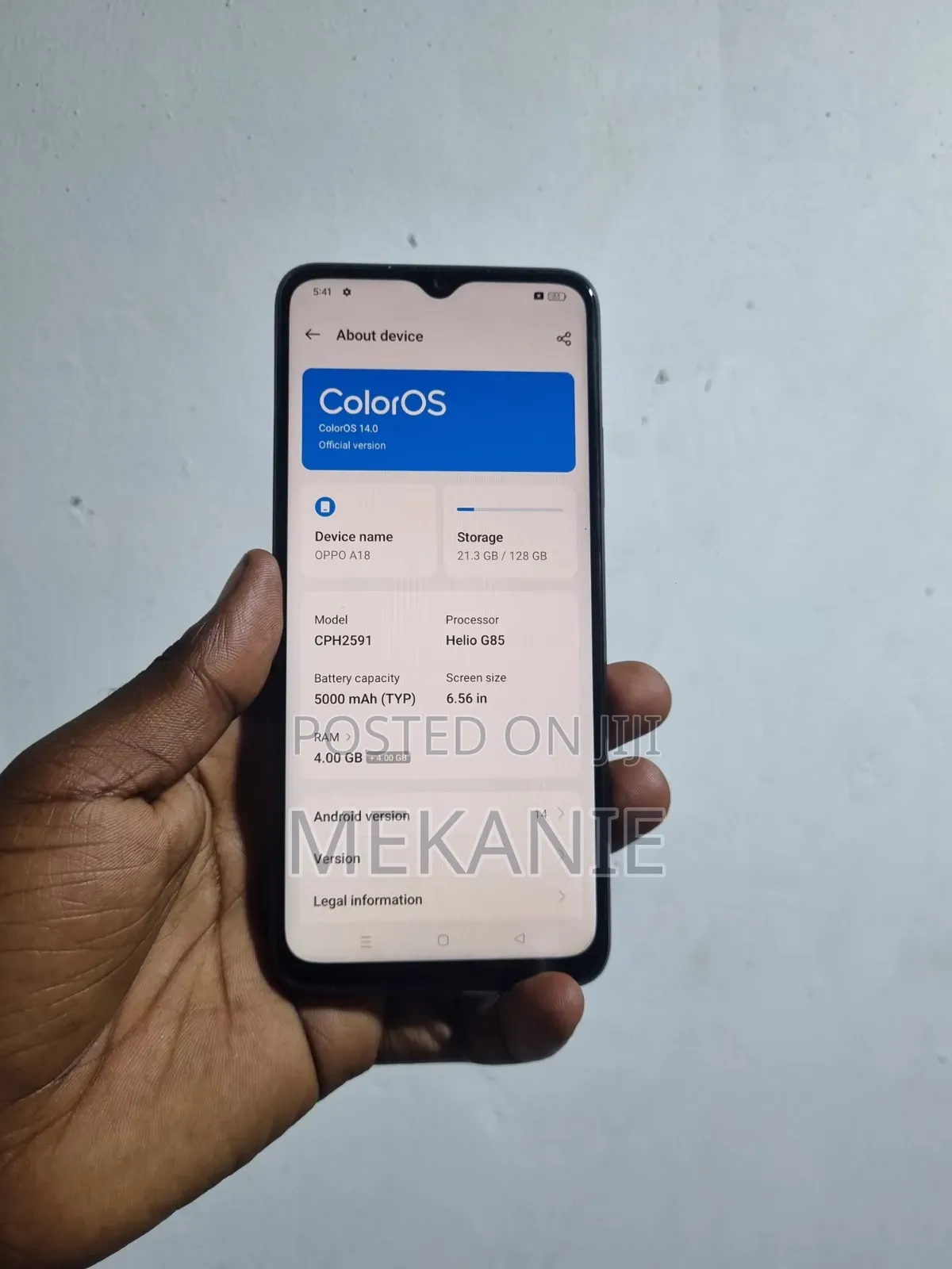 Oppo A18 128 GB Black