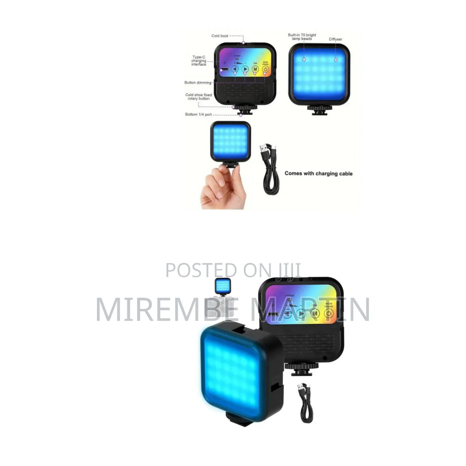 Video Light, Camera Light, 360° Full Color Portable Photography