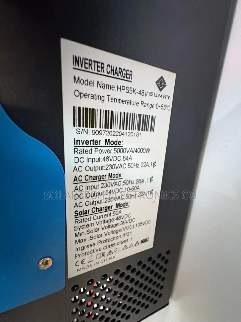 Sumry 5KVA 4KW 48V Hybrid Solar Inverter With 50A Charger