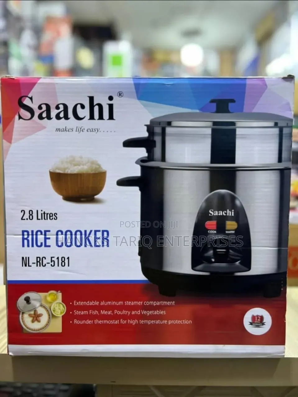Saachi 2.8L Rice Cooker With Steamer (NL-RC-5181)