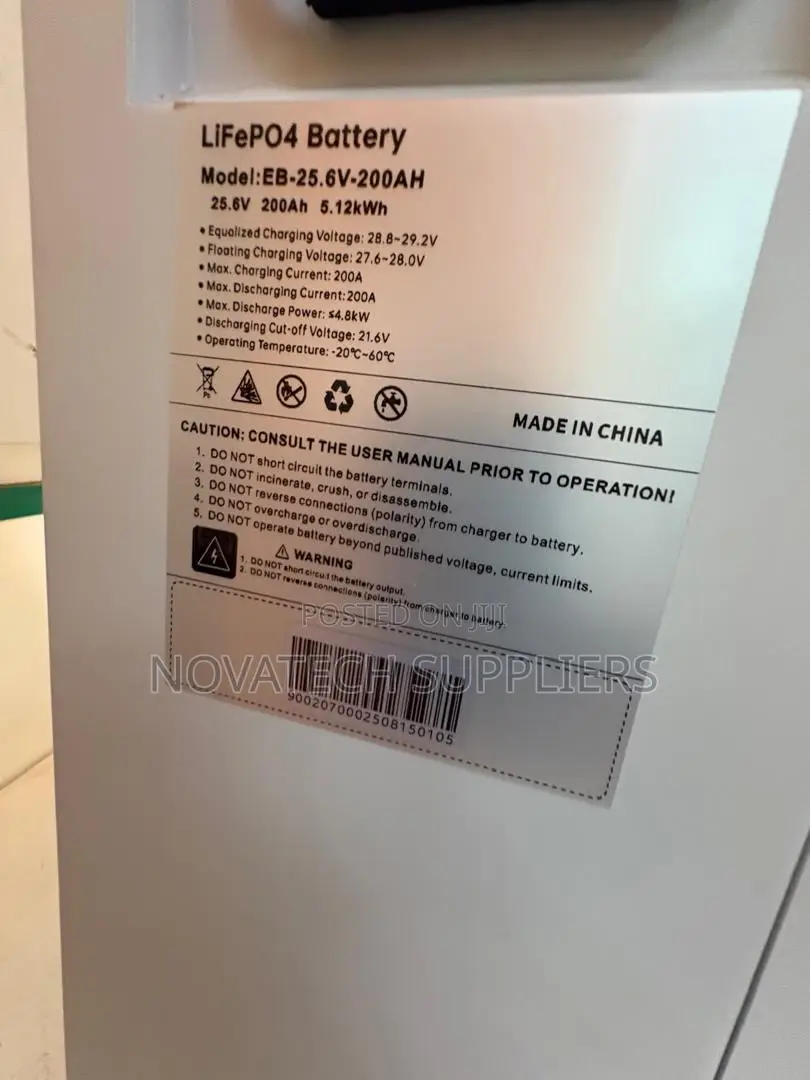 Original Sumry 5kWh Lithium Iron Phosphate Battery 200Ah 25.6V