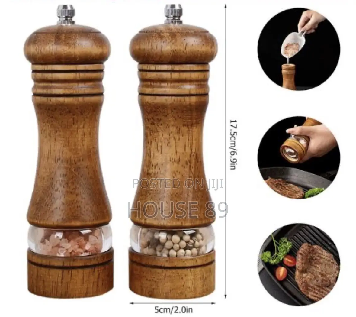 Small Wooden Salt and Pepper Mill