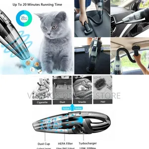 Cordless Handheld Vacuum Cleaner With LED Light, Cord-Free Car Hand