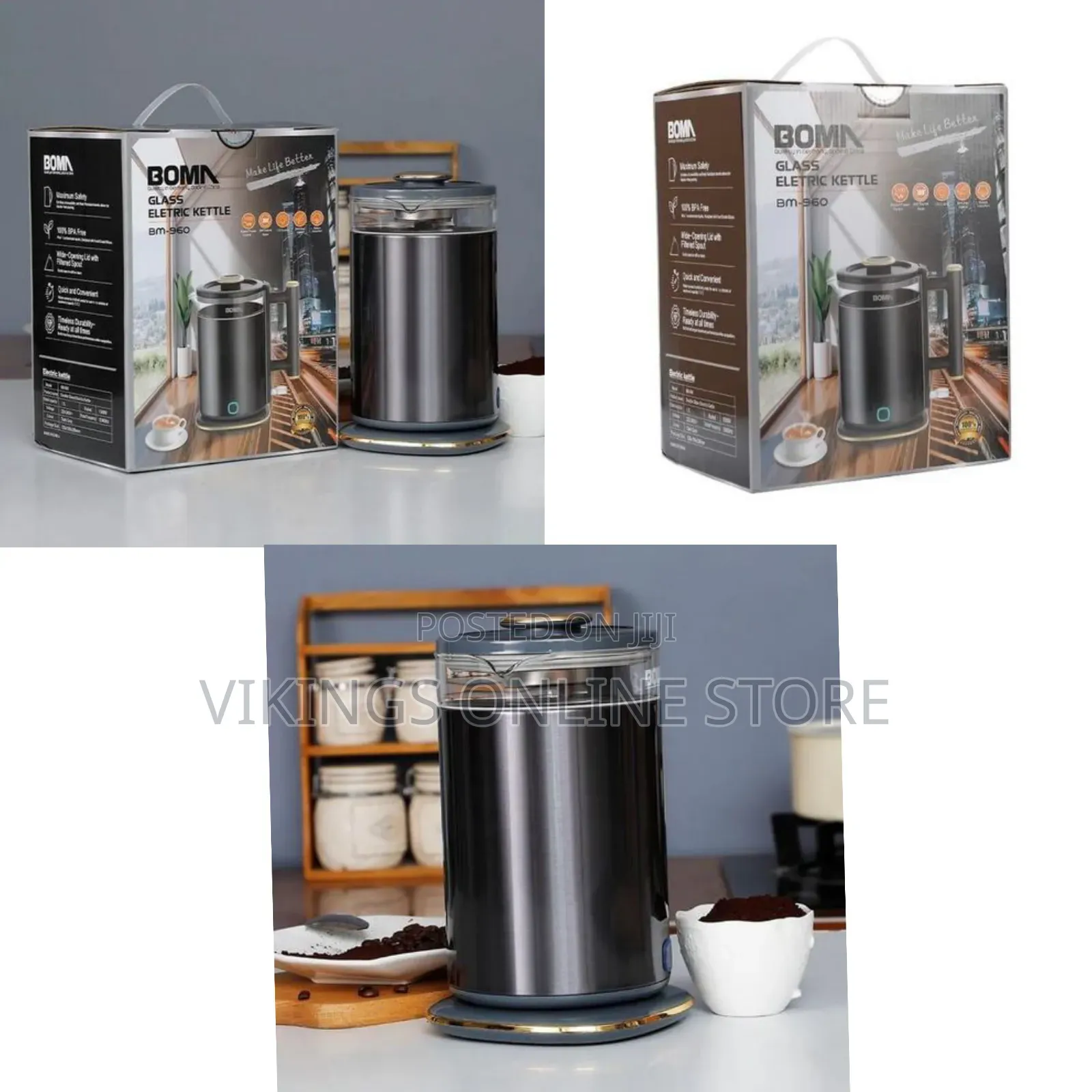 Boma 1.7 Liter Retro Electric Kettle With Keep Warm Function