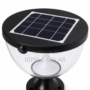 Solar Garden Pillar Light Waterproof Outdoor Fence Lamp