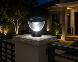 Solar Garden Pillar Light Waterproof Outdoor Fence Lamp