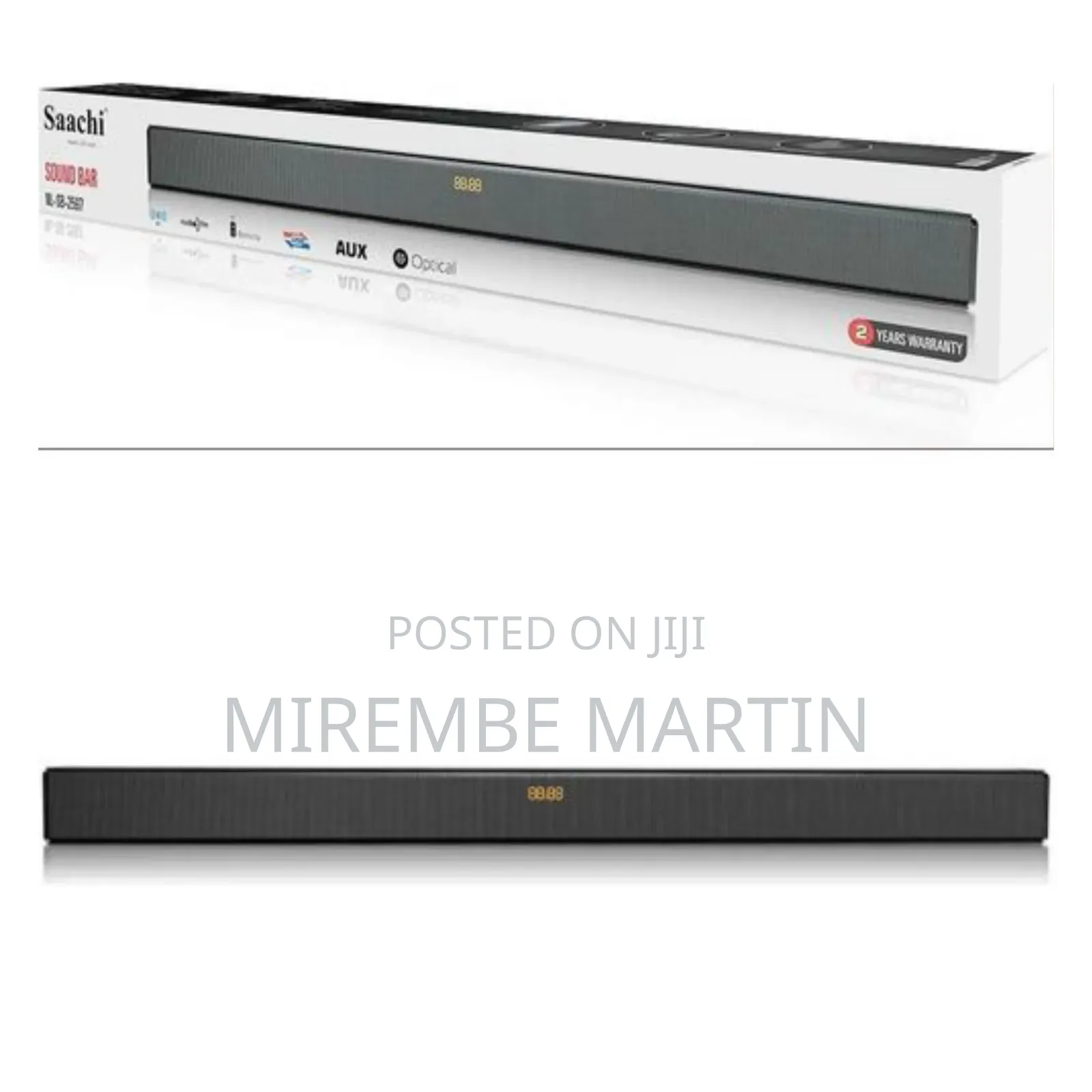 Saachi Channel 2.0 Sound Bar NL-SB-2597-BK With Control Buttons,